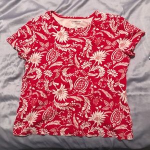 Red Bandana Print Tee Tshirt (Petite Large)